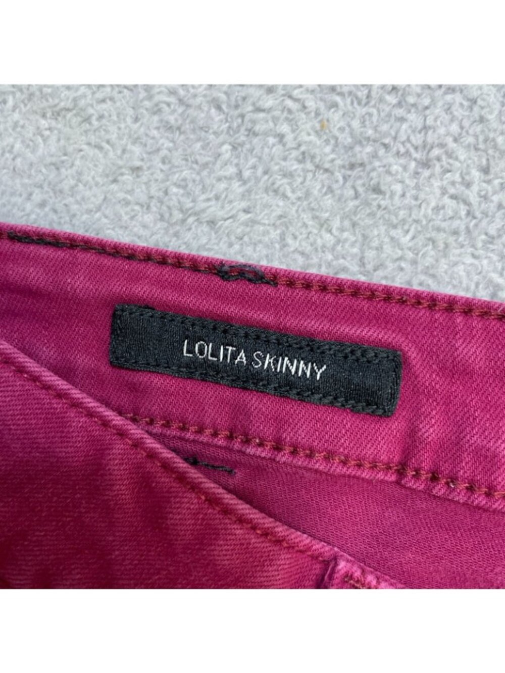 Lucky Brand Women's 14/32 Lolita Skinny Jeans Red Cotton Stretch B1284 - Picture 9 of 13
